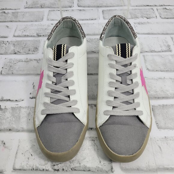 ShuShop Paris Sneakers Pink Star Glitter Heel Women's Size 6.5 - Picture 3 of 8